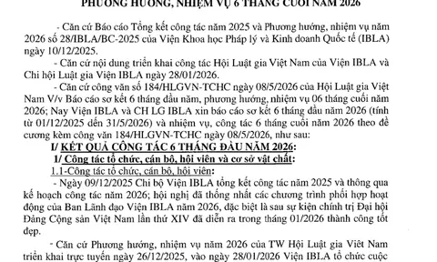 Báo cáo công tác 6 tháng đầu năm.