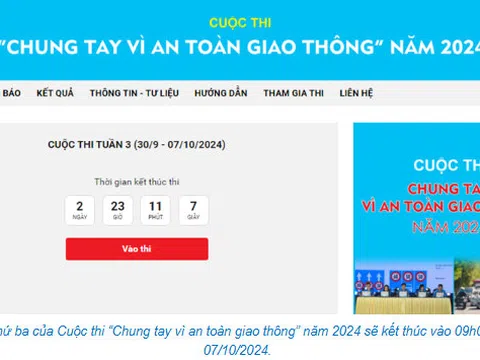 Hơn 108 nghìn lượt thi “Chung tay vì an toàn giao thông” tuần 3