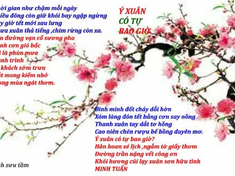 Ý XUÂN CÓ TỰ BAO GIỜ