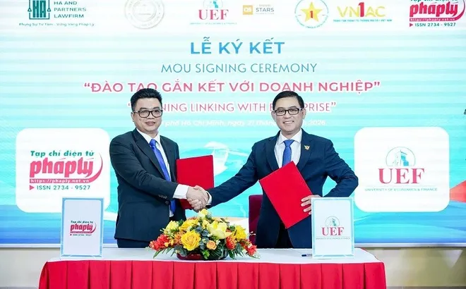 Tạp chí Pháp lý và Trường Đại học Kinh tế - Tài chính TP.HCM ký biên bản ghi nhớ hợp tác